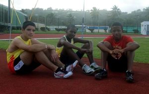 Triathlon BE-MI Lorrain - Emeric (2e au javelot), Johalan et Eldrick