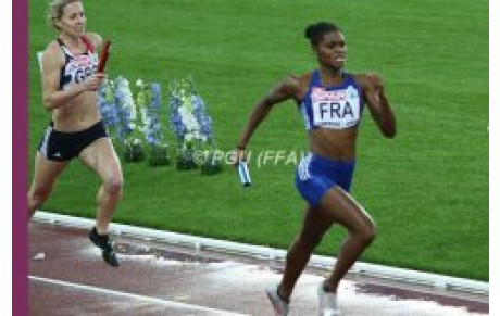 Lénora en finale du 4x400m des Europe