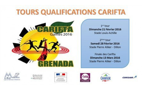 CARIFTA 1er Tour Dimanche 21 février au stade Louis Achille